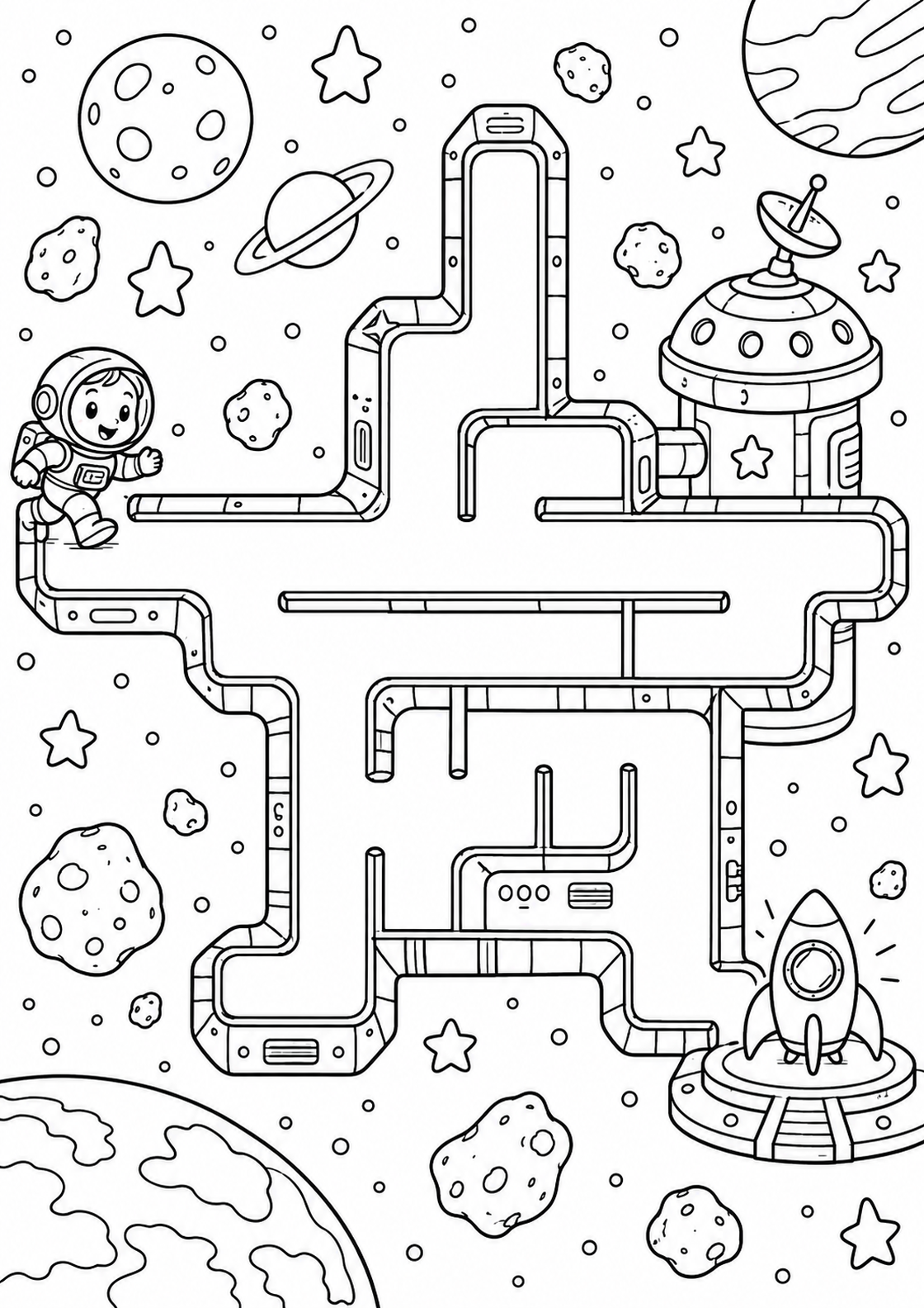 La estrella espacial · colorear