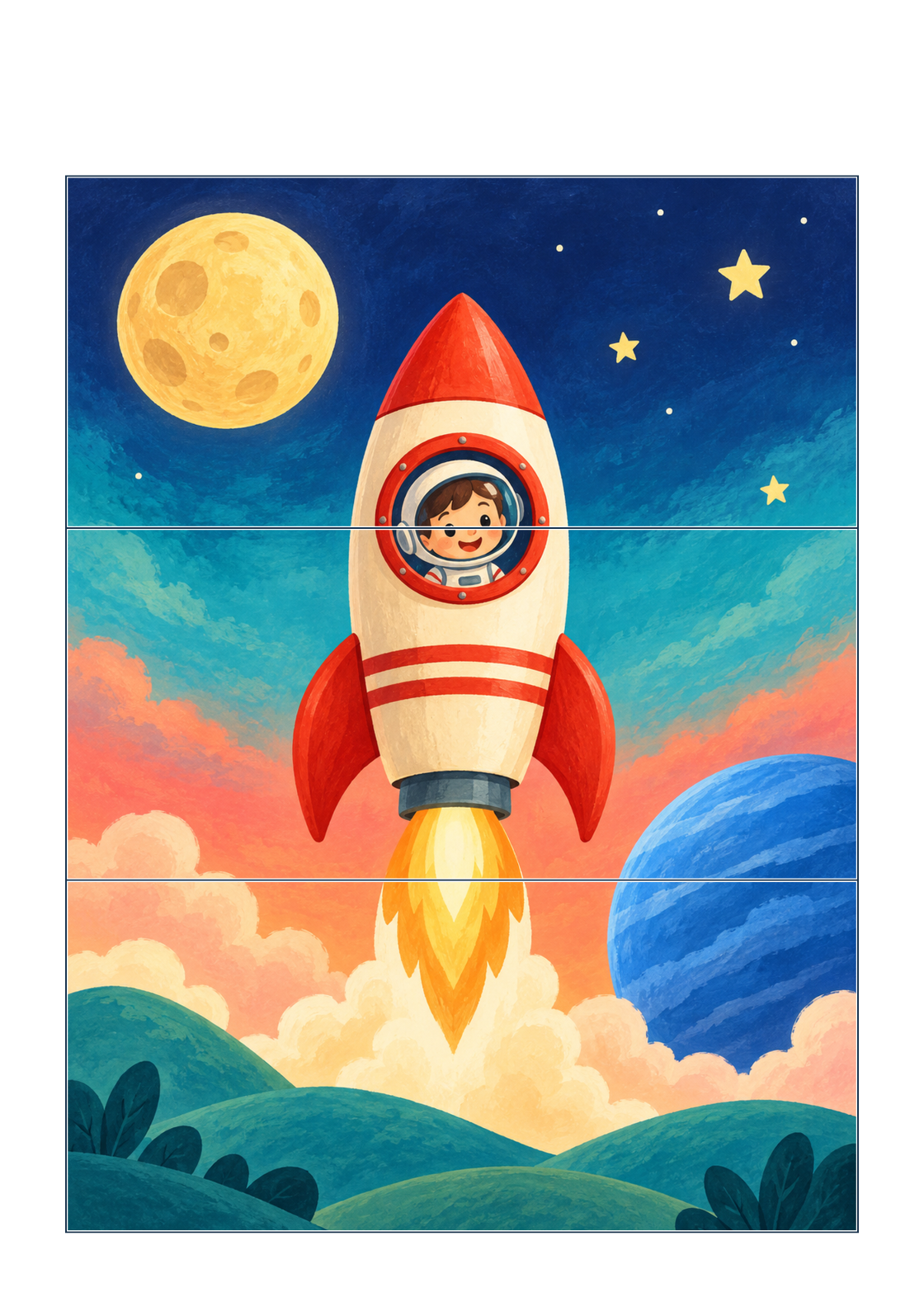 The colorful rocket